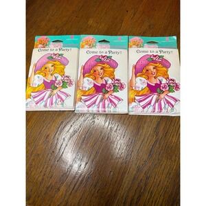 Vtg 1992 Peppermint Rose Party Invitations Envelopes American Greetings Cards 24